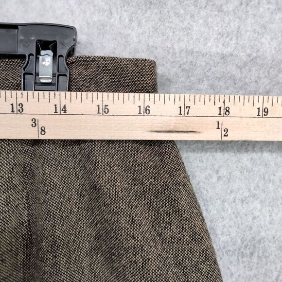 VTG Sag Harbor Skirt Womens Size 14 Brown Wool Blend Fringe Tweed Embroidered - Picture 5 of 10